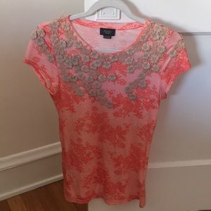 Anthropologie top with applique